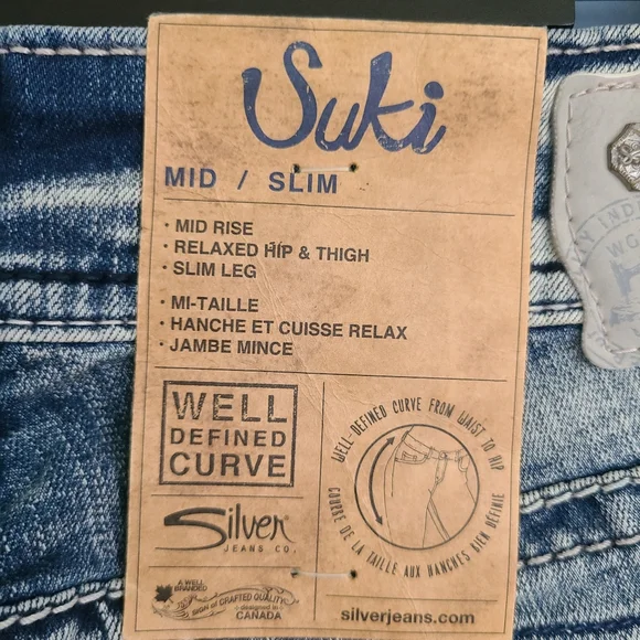 Silver Suki super stretch jeans size 28x31 - Picture 4 of 6
